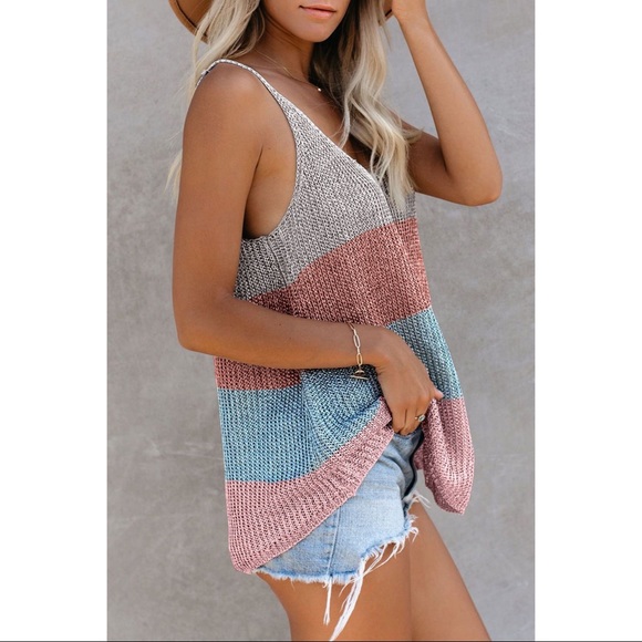 🆕 Multicolor Metallic Cami Tank Top - Picture 3 of 7